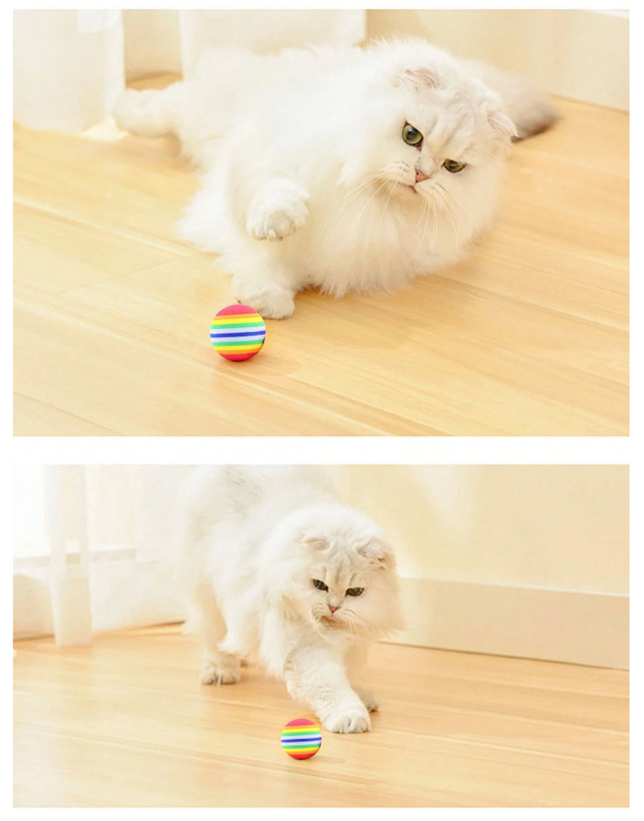 Autumn's Bliss ™ Rainbow Foam Ball Cat Toy