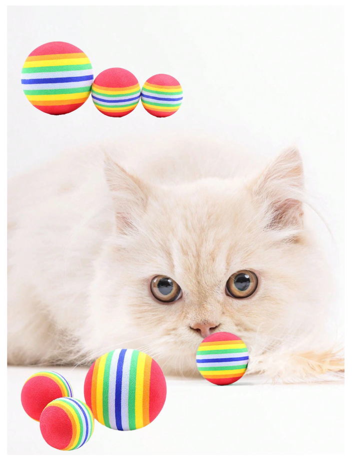 Autumn's Bliss ™ Rainbow Foam Ball Cat Toy
